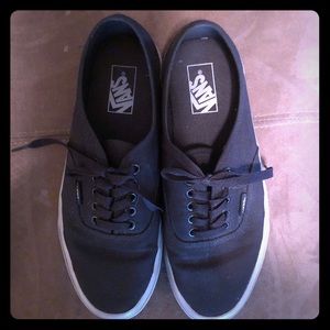 Men's Black Canvas Vans Shoes